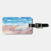 Personalisierter Name des Aquarells Gepäckanhänger (Vorderseite horizontal)