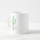Personalisierter Name des Aquarells Kaffeetasse (Vorderseite Links)