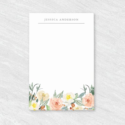 Personalisierter Name des Aquarells Post-it Klebezettel