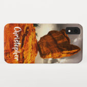 Personalisierter Name des ausgeglichenen Rock Case-Mate iPhone Hülle (Rückseite (Horizontal))