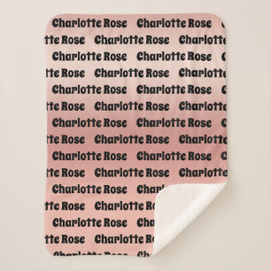 Personalisierter Name des Babys Sherpadecke