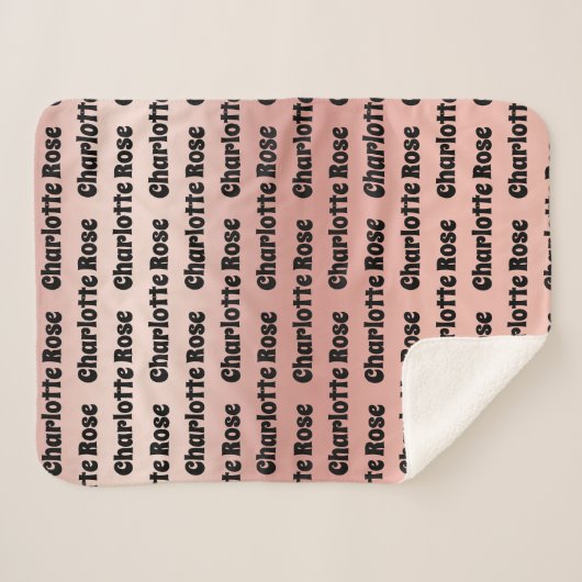 Personalisierter Name des Babys Sherpadecke (Vorderseite (Horizontal))