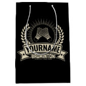 Personalisierter Name des Badminton-Spielers Racqu Mittlere Geschenktüte (Vorderseite)