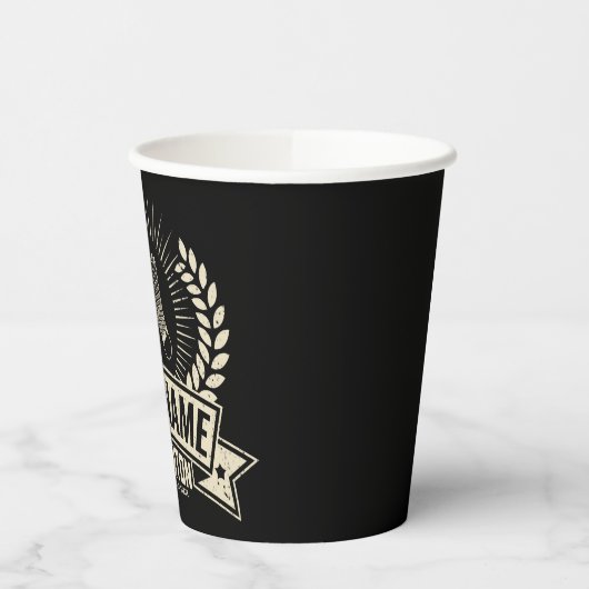 Personalisierter Name des Badminton-Spielers Racqu Pappbecher (Links)