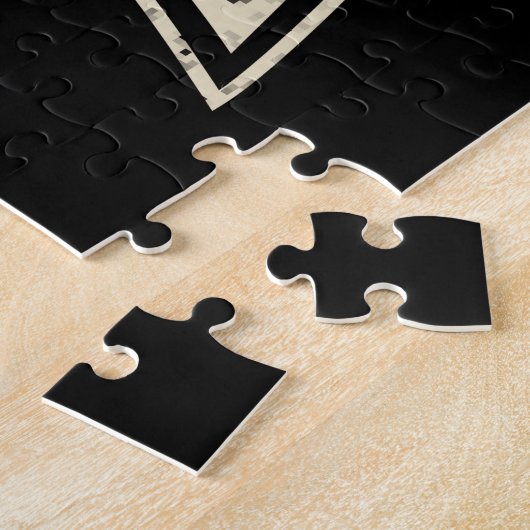 Personalisierter Name des Badminton-Spielers Racqu Puzzle (Seite)