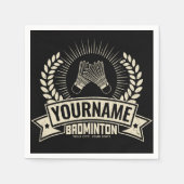 Personalisierter Name des Badminton-Spielers Racqu Serviette (Vorderseite)