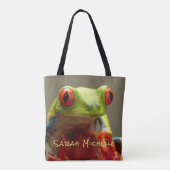 Personalisierter Name des Baumfrosches Tasche (Rückseite)