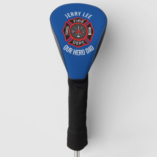 Personalisierter Name des benutzerdefinierten Fire Golf Headcover (Vorderseite)