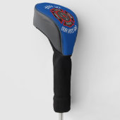 Personalisierter Name des benutzerdefinierten Fire Golf Headcover (angewinkelt)