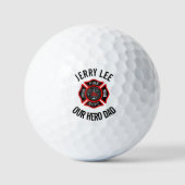 Personalisierter Name des benutzerdefinierten Fire Golfball (Vorderseite)