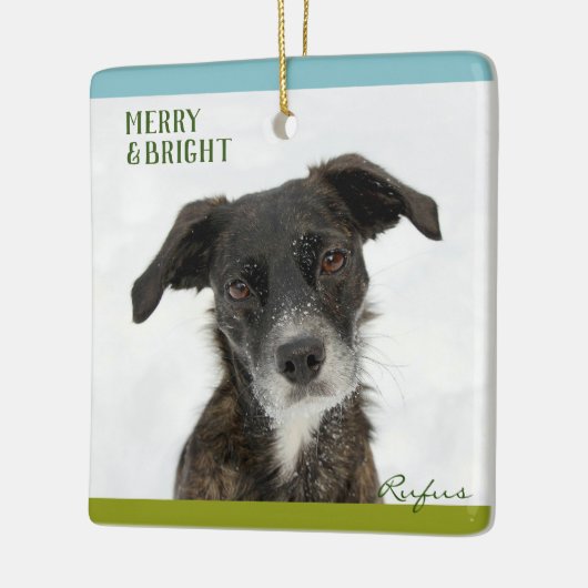 Personalisierter Name des besten Hundes oder des W Keramikornament (Links)