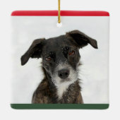 Personalisierter Name des besten Hundes oder des W Keramikornament (Rückseite)