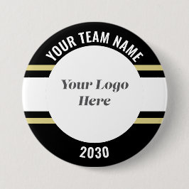 Personalisierter Name des Black and Gold Sports Te Button