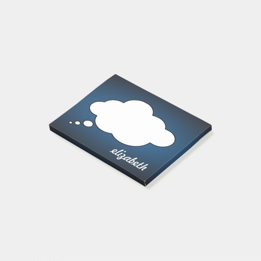 Personalisierter Name des Blackboard-Talks Post-it Klebezettel (angewinkelt)