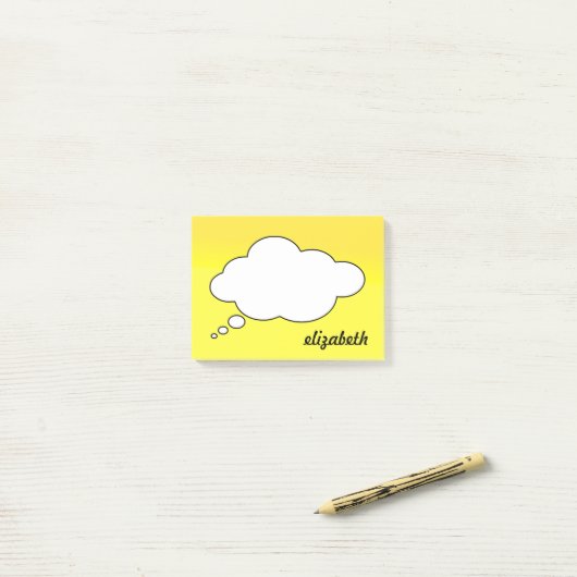 Personalisierter Name des Blackboard-Talks Post-it Klebezettel (Auf Schreibtisch)