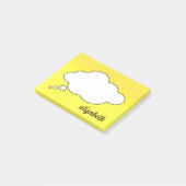 Personalisierter Name des Blackboard-Talks Post-it Klebezettel (angewinkelt)