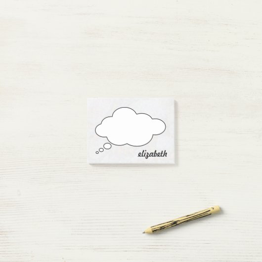 Personalisierter Name des Blackboard-Talks Post-it Klebezettel (Auf Schreibtisch)