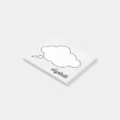 Personalisierter Name des Blackboard-Talks Post-it Klebezettel (angewinkelt)