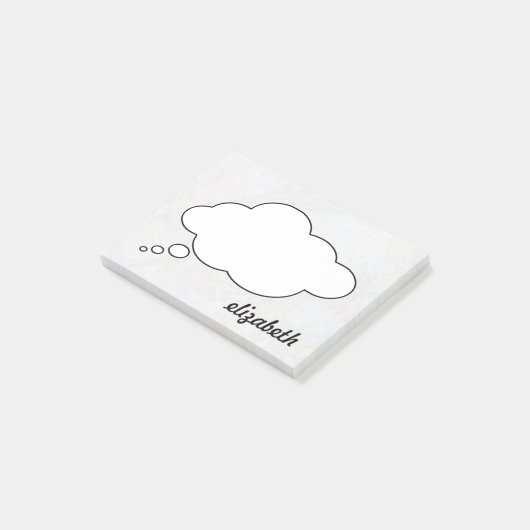 Personalisierter Name des Blackboard-Talks Post-it Klebezettel (angewinkelt)