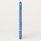 Personalisierter Name des blauen Glitzer Case-Mate iPhone Hülle (Hinten/Links)