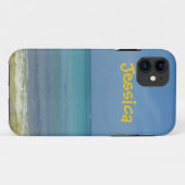 Personalisierter Name des Blauen Meeres Case-Mate iPhone Hülle (Rückseite (Horizontal))