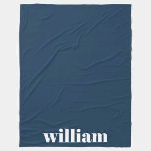 Personalisierter Name des blauen Monogramms Fleecedecke