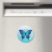 Personalisierter Name des Blauen Schmetterlings Magnet (In Situ (Geschirrspüler))