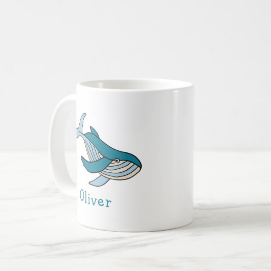 Personalisierter Name des Blauen Waldes Kaffeetasse (Vorderseite Links)
