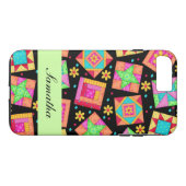 Personalisierter Name des Blockblocks für schwarze Case-Mate iPhone Hülle (Rückseite (Horizontal))