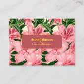 Personalisierter Name des Blume-Hintergrundmusters Visitenkarte (Vorderseite)