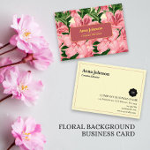 Personalisierter Name des Blume-Hintergrundmusters Visitenkarte