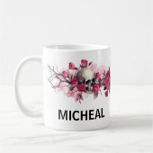Personalisierter Name des Blumenschmucks Kaffeetasse (Links)