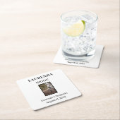Personalisierter Name des Bride Square Paper Unter Rechteckiger Pappuntersetzer (Vor Ort)