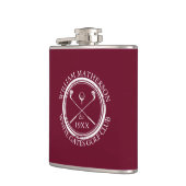 Personalisierter Name des Burgundy Red Club Flachmann (Links)