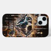PERSONALISIERTER NAME DES DIAMOND-TELEFONFALLS Case-Mate iPhone HÜLLE (Rückseite (Horizontal))