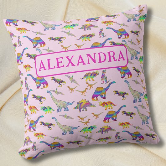 Personalisierter Name des Dinosauriers Kissen