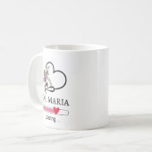 Personalisierter Name des Doctor Loading Heart Ste Kaffeetasse (Vorderseite Links)