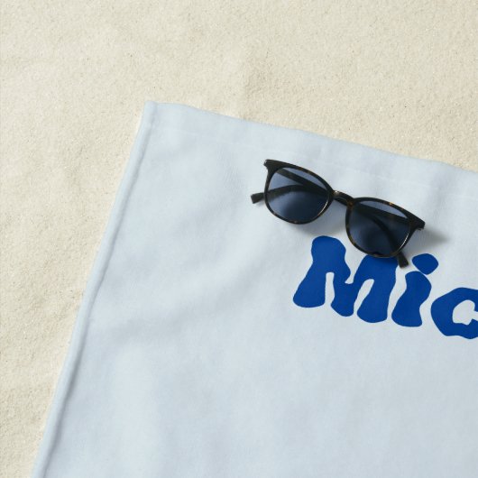 Personalisierter Name des Drachen "Blaues Flammenf Strandtuch (Beispiel)