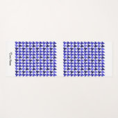 Personalisierter Name des Dreiecksmusters mit blau Yogamatte (Vorderseite (Horizontal))