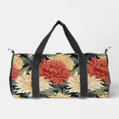 Personalisierter Name des eleganten Blumenmusters Duffle Bag (Vorderseite)