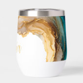 Personalisierter Name des eleganten Goldmarmor-Mon (Rückseite)