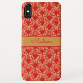 Personalisierter Name des eleganten Red Gold Scall Case-Mate iPhone 14 Hülle