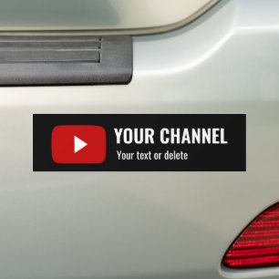 Personalisierter Name des Eutube-Kanals Autoaufkleber