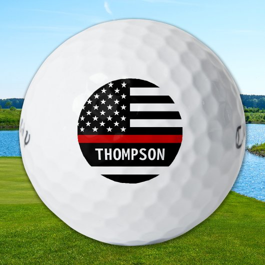 Personalisierter Name des Feuerwehrmanns der dünne Golfball