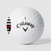 Personalisierter Name des Feuerwehrmanns der dünne Golfball (Logo)
