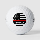Personalisierter Name des Feuerwehrmanns der dünne Golfball (Vorderseite)