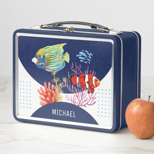 Personalisierter Name des Fischfangs Metall Brotdose (Beispiel)