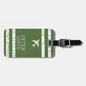 personalisierter Name des Flugzeugs Gepäckanhänger (Vorderseite horizontal)