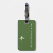 personalisierter Name des Flugzeugs Gepäckanhänger (Rückseite vertikal)