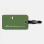 personalisierter Name des Flugzeugs Gepäckanhänger (Rückseite horizontal)